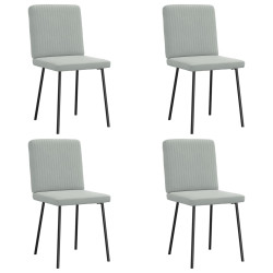 Cadeiras de jantar 4 pcs veludo cinzento-claro