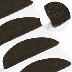 Tapetes de escada adesivos 30 pcs 56x17x3 cm antracite