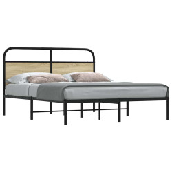 Estrutura cama s/ colchão derivados de madeira carvalho sonoma