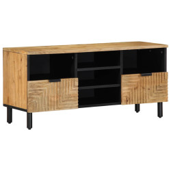Móvel de TV 100x33x46 cm madeira de mangueira maciça castanho