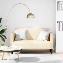 Sofá-luvas 109 cm tecido corduroy creme