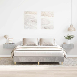 Estrutura de cama sem colchão 150x200 cm cinzento cimento