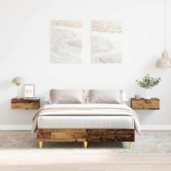 Estrutura de cama sem colchão 135x190 cm madeira velha