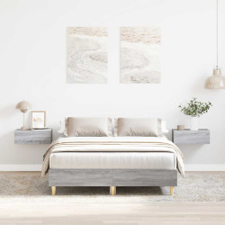 Estrutura de cama sem colchão 135x190 cm cinza sonoma