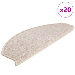 Tapetes de escada 20 peças 65x24x4 cm cinza-claro semicircular grande