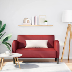 Sofá-luvas 110 cm couro artificial vermelho tinto