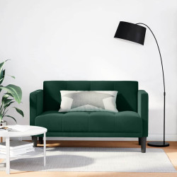 Sofá-luvas 111 cm veludo verde-escuro