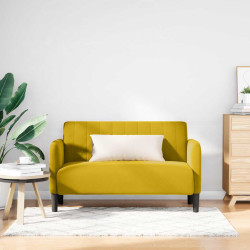 Sofá-luvas 109 cm veludo amarelo