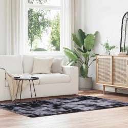 Tapete shaggy de pelo alto navarra 130x200 cm cinzento-escuro