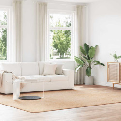Tapete shaggy de pelo alto navarra 240x340 cm poliéster bege
