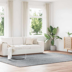 Tapete shaggy de pelo alto navarra 240x340 cm cinzento-claro