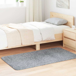 Tapete shaggy de pelo alto navarra 80x150 cm cinzento-claro
