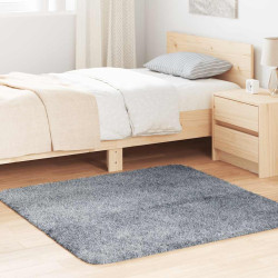Tapete shaggy de pelo alto navarra 120x120 cm cinzento-claro