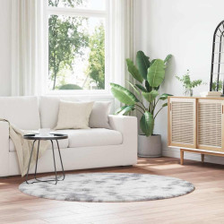 Tapete shaggy de pelo alto navarra 160x160 cm cinzento prateado