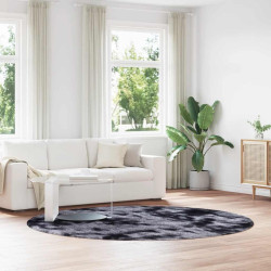 Tapete shaggy de pelo alto navarra 240x240 cm cinzento-escuro