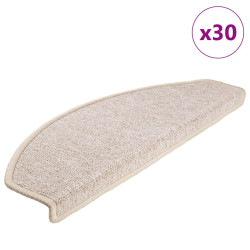 Tapetes de escada 30 peças 65x24x4 cm cinza-claro semicircular grande