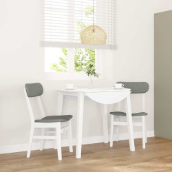 Cadeiras de jantar com almofadões 2 pcs madeira maciça branco