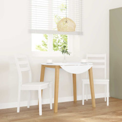 Cadeiras de jantar 2 pcs madeira de seringueira maciça branco