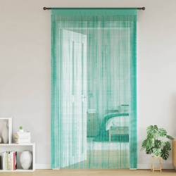 Cortinas de fios 2 pcs 100x250 cm turquesa