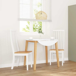Cadeiras de jantar 2 pcs madeira de seringueira maciça branco