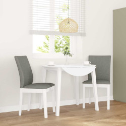 Cadeiras de jantar com almofadões 2 pcs madeira maciça branco
