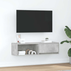 Móvel de TV 100x31x25,5 cm derivados de madeira cinza cimento