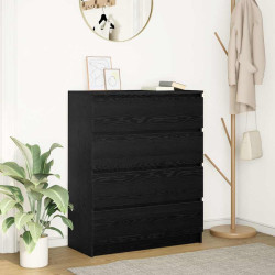 Aparador 80x35x99 cm derivados de madeira carvalho preto