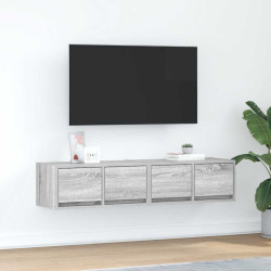 Móveis TV 2 pcs 60x31x25,5 cm derivados madeira cinzento sonoma