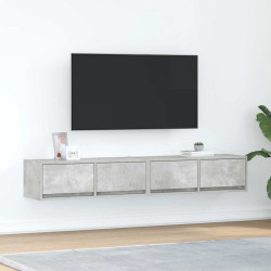 Móveis de TV 2pcs 80x31x25,5cm madeira processada cinza cimento