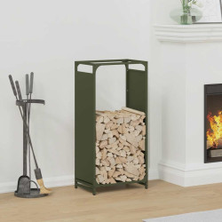Suporte para lenha aço laminado a frio verde azeitona