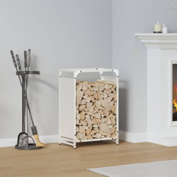 Suporte para lenha 44x28x65 cm aço laminado a frio branco