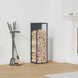 Suporte para lenha 25x25x80 cm aço laminado a frio antracite