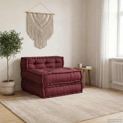 Unidade de sofá modular 70x70x54 cm tecido castanho