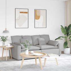 Sofá modular com almofadas cinzento nublado
