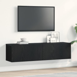 Móvel de TV 120x30x30,5cm derivados de madeira carvalho preto