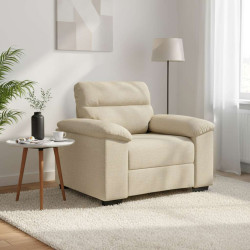 Poltrona 100x81x84 cm tecido cor creme