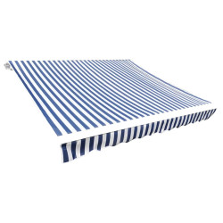 Tecido de substituição para toldo azul e branco 600x300 cm poliéster