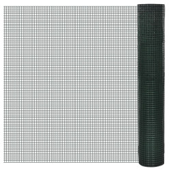 Cerca de arame para galinheiro 1x25 m aço galvanizado verde