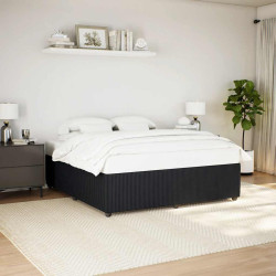 Estrutura de cama sem colchão 180x200 cm veludo preto
