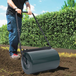 Rolo para relvado 63 cm 50 l verde e preto