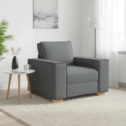 Sofá-cadeira cinza escuro 100x78x84 cm tecido