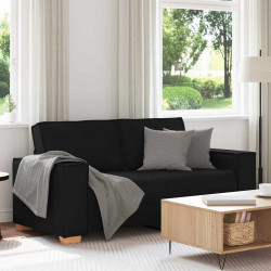 Sofá de 2 lugares preto 180x78x84 cm tecido