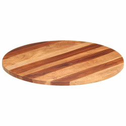 Tampo de mesa redondo madeira de acácia maciça 25-27 mm 80 cm