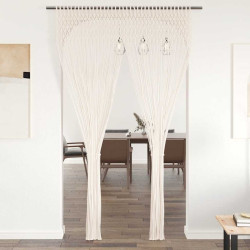 Cortina macramé 140x240 cm algodão