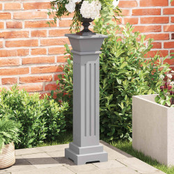 Suporte p/ plantas pilar quadrado 17x17x66 cm MDF cinzento