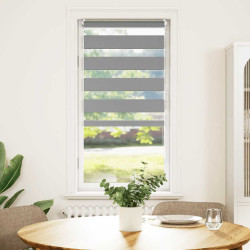 Cortina zebra 80,9x150 cm, largura do tecido 76,7 cm, cinza