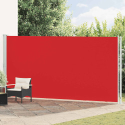 Toldo lateral retrátil para pátio 200x600 cm vermelho
