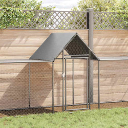 Galinheiro 9x1x1,5 m aço galvanizado