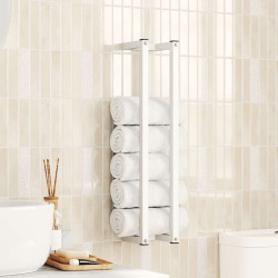 Toalheiro 12,5x12,5x60 cm aço branco