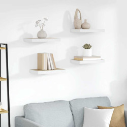 Prateleiras de parede 4 pcs 50x23,5x3,8 cm MDF carvalho e branco
